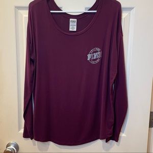 Maroon PINK Long-sleeve Shirt
